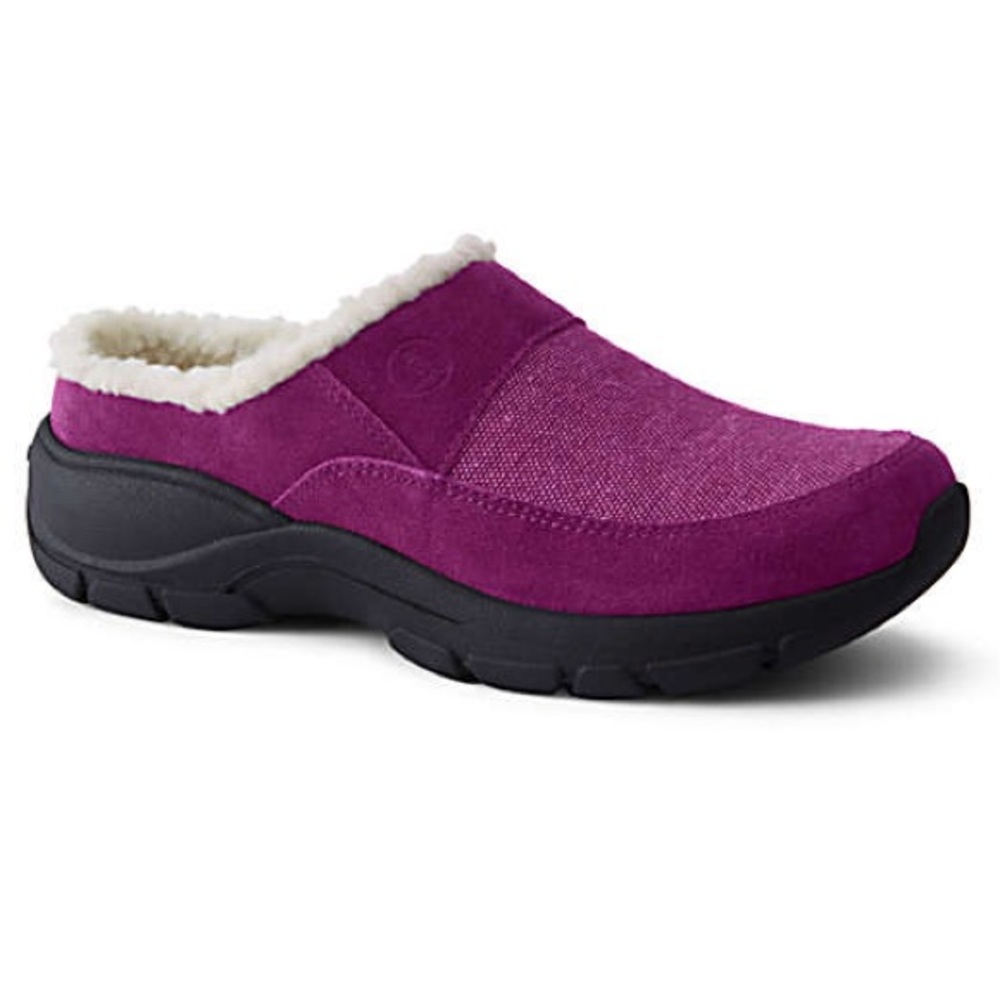 Lands End All Weather Suede Slip On Mules